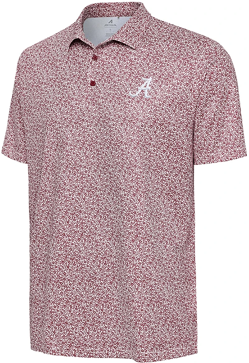 Antigua Men's Alabama Field Ditsy Polo Shirt