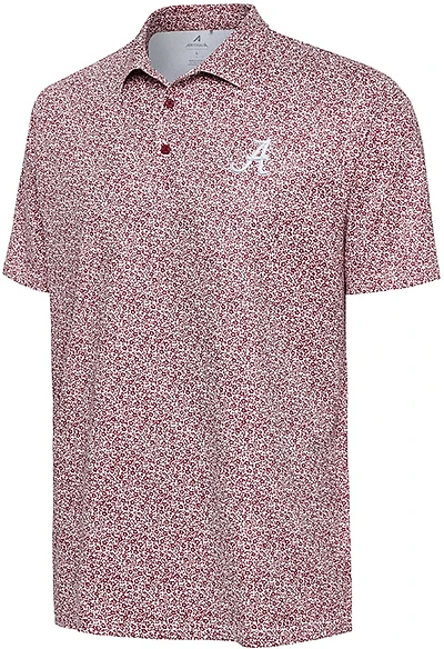Antigua Men's Alabama Field Ditsy Polo Shirt