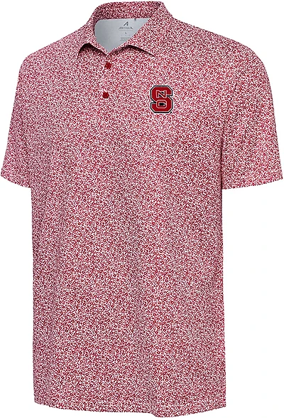 Antigua Men's NC State Field Ditsy Polo Shirt