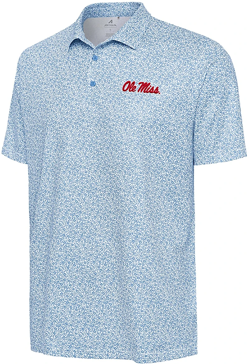 Antigua Men's Ole Miss Field Ditsy Polo Shirt