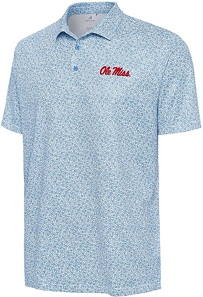 Antigua Men's Ole Miss Field Ditsy Polo Shirt