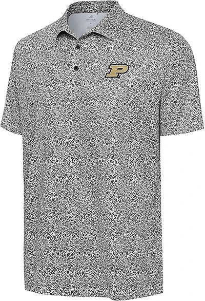 Antigua Men's Purdue Field Ditsy Polo Shirt