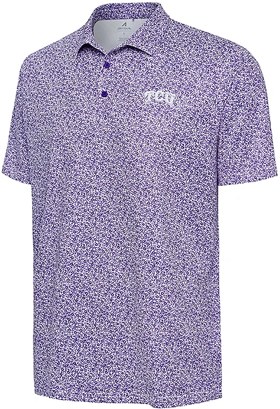 Antigua Men's TCU Field Ditsy Polo Shirt