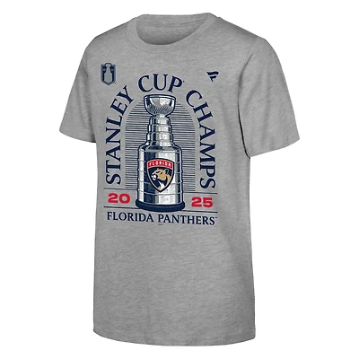 Outerstuff Youth Florida Panthers 2025 NHL Stanley Cup Champions Locker Room Short Sleeve T-Shirt
