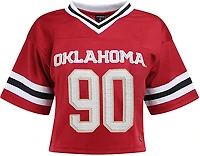 Hype and Vice Women's Oklahoma Sooners Cropped Football Jersey
