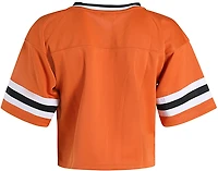 Hype and Vice Women's Texas Longhorns Cropped Football Jersey T-shirt