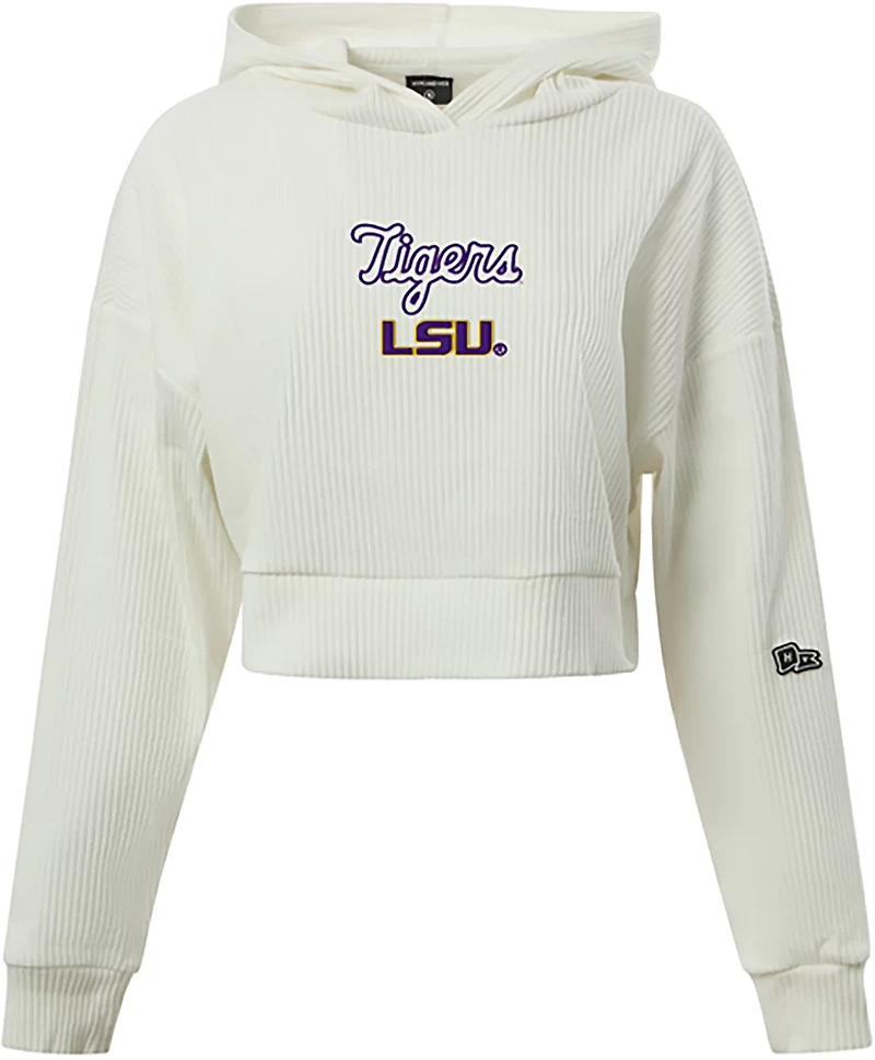 Hype and Vice Women's LSU Tigers Warm Up Cropped Hoodie