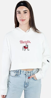Hype and Vice Women's Georgia Bulldogs Warm Up Cropped Hoodie