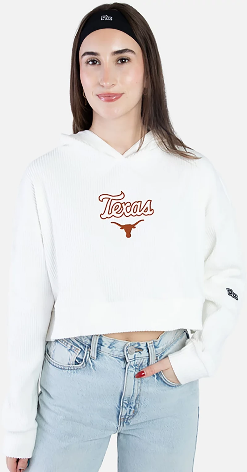 Hype and Vice Women's Texas Longhorns Warm Up Cropped Hoodie