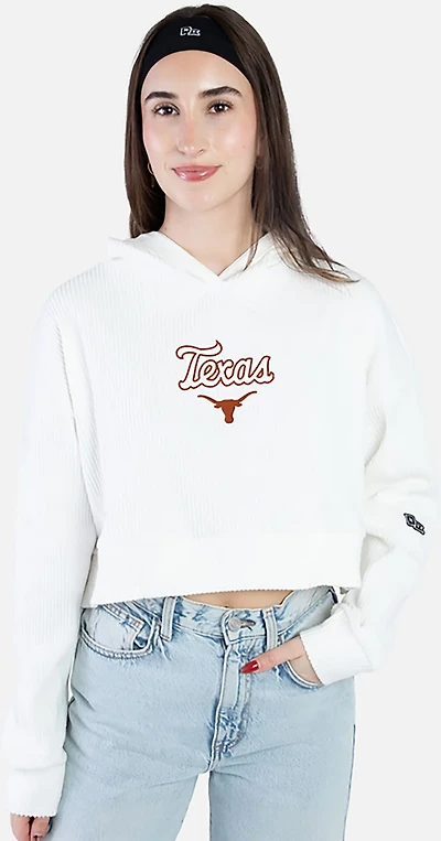 Hype and Vice Women's Texas Longhorns Warm Up Cropped Hoodie