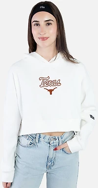 Hype and Vice Women's Texas Longhorns Warm Up Cropped Hoodie