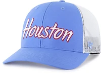 47 Adults' Houston H Town Blue Script with Side Star Trucker Cap