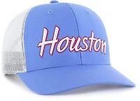 47 Adults' Houston H Town Blue Script with Side Star Trucker Cap