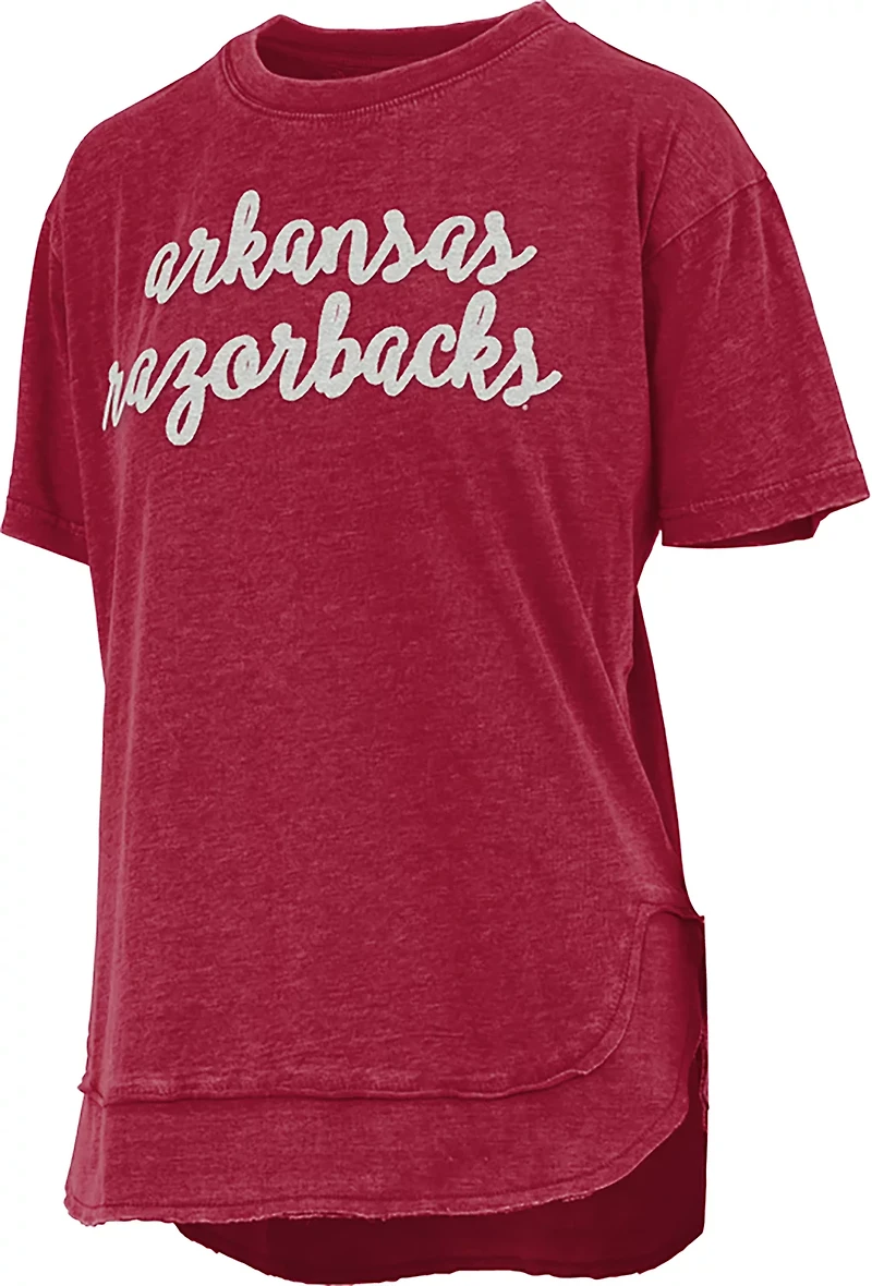 Pressbox Women's Arkansas Chelsea Chenille Script T-shirt