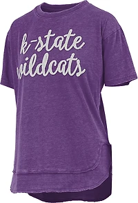 Pressbox Women's Kansas State Chelsea Chenille Script T-shirt