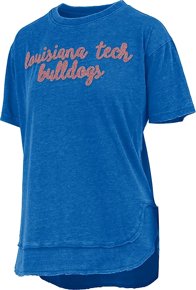 Pressbox Women's Louisiana Tech Chelsea Chenille Script T-shirt