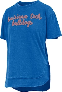 Pressbox Women's Louisiana Tech Chelsea Chenille Script T-shirt