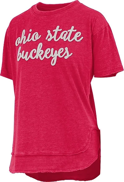 Pressbox Women's Ohio State Chelsea Chenille Script T-shirt