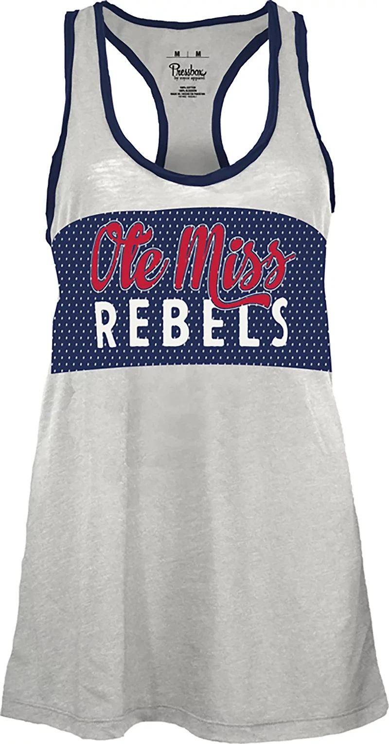 Pressbox Women's Ole Miss Tracy Slub Tank Top