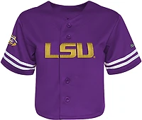 Hype and Vice Women's LSU Tigers Cropped Baseball Jersey