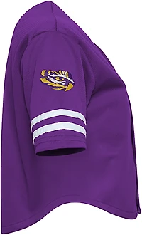 Hype and Vice Women's LSU Tigers Cropped Baseball Jersey