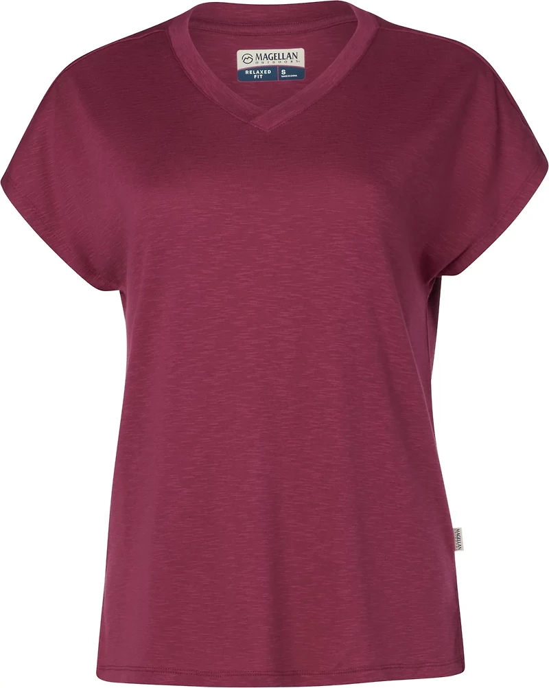 Magellan Outdoors Women's Pecos Ridge Solid V-neck T-shirt
