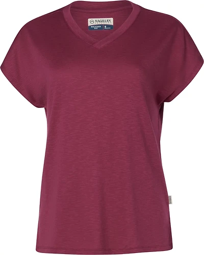 Magellan Outdoors Women's Pecos Ridge Solid V-neck T-shirt