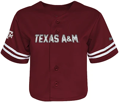Hype and Vice Women's Texas A&M Aggies Cropped Baseball Jersey