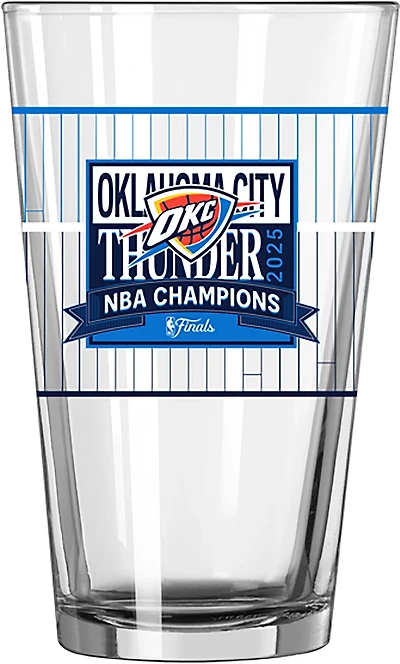 Logo Brands OKC Thunder 25 Champs Wrap 16 oz Pint Glass