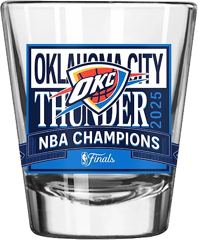Logo Brands OKC Thunder 25 Champs 2 oz Shot Glass