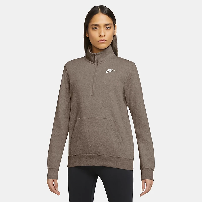 Nike Women's Club Fleece 1/4-Zip Pullover Sweatshirt