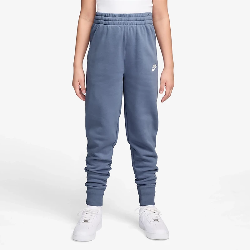 Nike Girls' Sportswear Club Fleece High-Waisted Fitted Pants