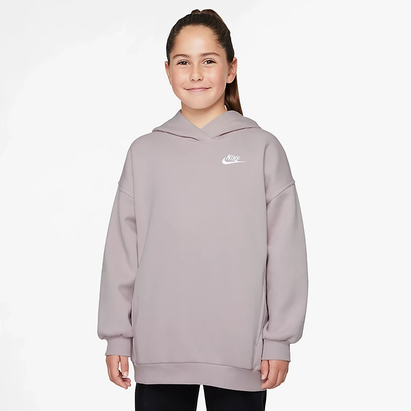 Nike Girls' Clube Fleece Oversized Pullover Hoodie