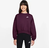 Nike Sportswear Girl's Club Fleece Boxy Crew-Neck Sweatshirt