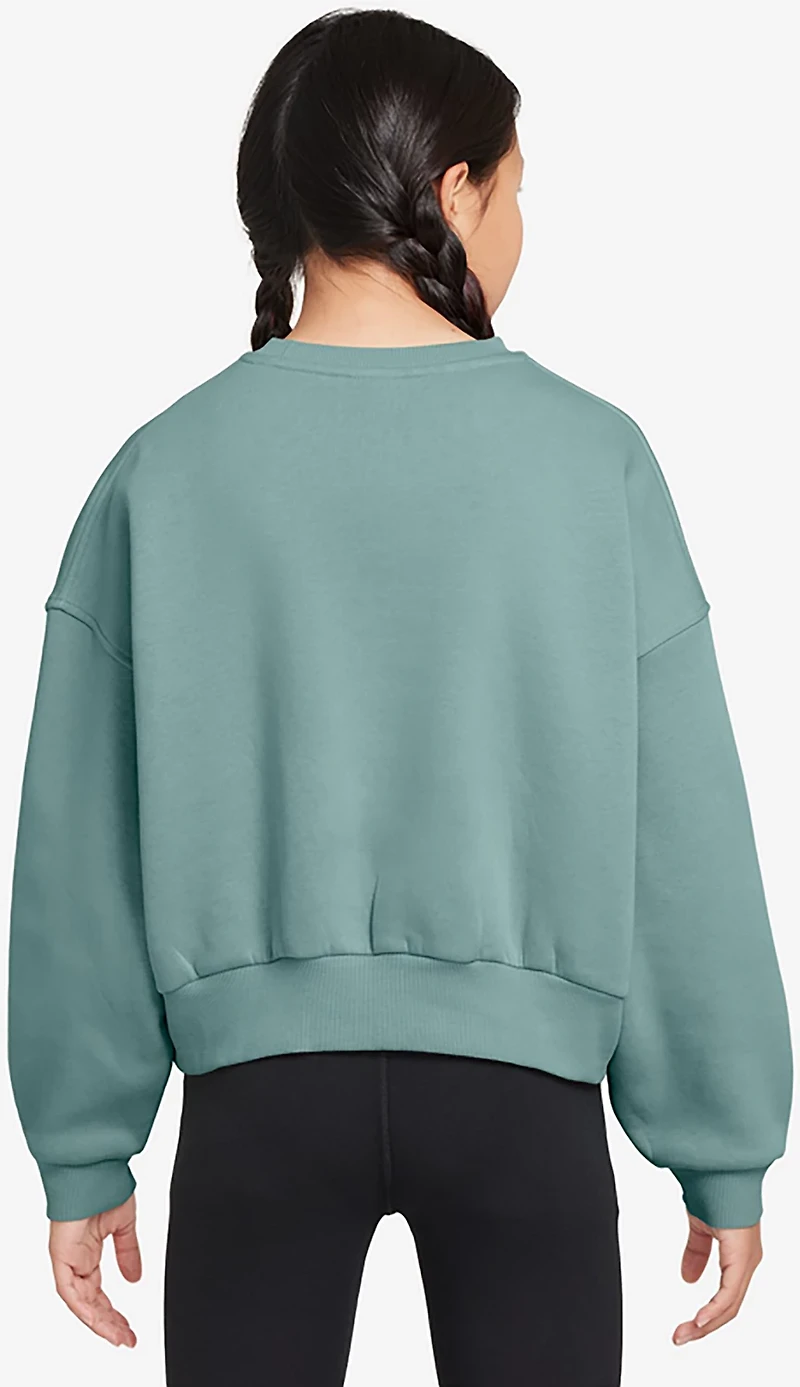 Nike Sportswear Girl's Club Fleece Boxy Crew-Neck Sweatshirt