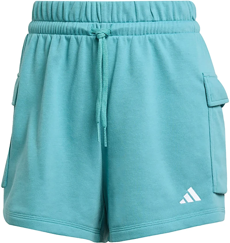 adidas Women's Small Logo French Terry Cargo Shorts 3