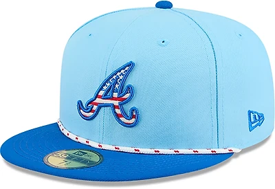 New Era Light Atlanta Braves 2025 Fourth of July 59FIFTY Fitted Hat