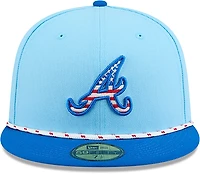 New Era Light Atlanta Braves 2025 Fourth of July 59FIFTY Fitted Hat