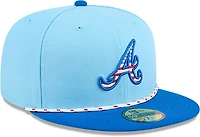 New Era Light Atlanta Braves 2025 Fourth of July 59FIFTY Fitted Hat