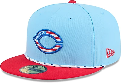 New Era Light Red Cincinnati Reds 2025 Fourth of July 59FIFTY Fitted Hat