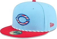 New Era Light Red Cincinnati Reds 2025 Fourth of July 59FIFTY Fitted Hat