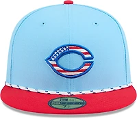 New Era Light Red Cincinnati Reds 2025 Fourth of July 59FIFTY Fitted Hat