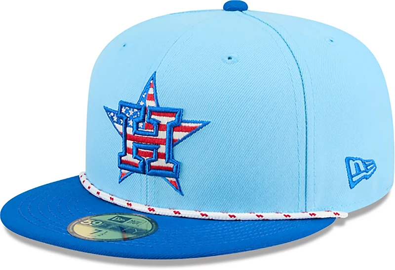 New Era Light Houston Astros 2025 Fourth of July 59FIFTY Fitted Hat