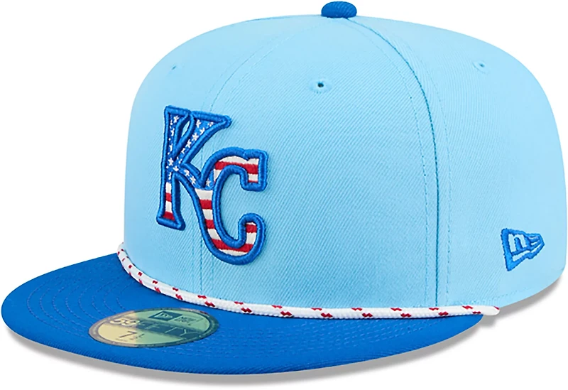 New Era Light Kansas City Royals 2025 Fourth of July 59FIFTY Fitted Hat