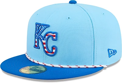 New Era Light Kansas City Royals 2025 Fourth of July 59FIFTY Fitted Hat