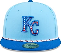 New Era Light Kansas City Royals 2025 Fourth of July 59FIFTY Fitted Hat