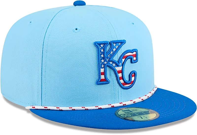 New Era Light Kansas City Royals 2025 Fourth of July 59FIFTY Fitted Hat