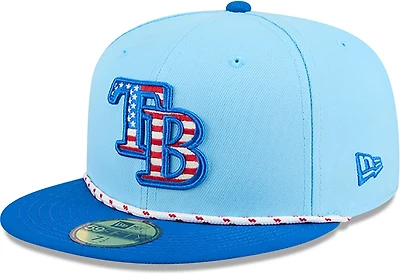 New Era Light Tampa Bay Rays 2025 Fourth of July 59FIFTY Fitted Hat