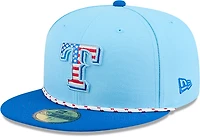 New Era Light Royal Texas Rangers 2025 Fourth of July 59FIFTY Fitted Hat