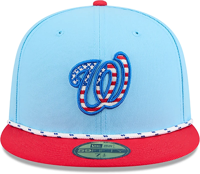New Era Light Red Washington Nationals 2025 Fourth of July 59FIFTY Fitted Hat